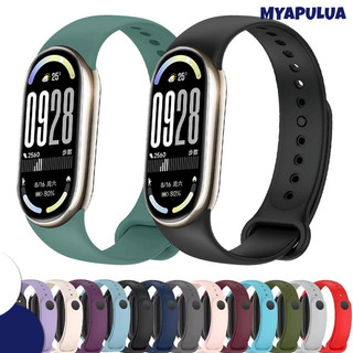 สายซิลิโคน for Mi Band 10 / 9 / 8 NFC สายรัดข้อมือยางกีฬาอ่อน สายรัดข้อมือ for Smartwatch Xiaomi Mi Band 10 / 9 / 8