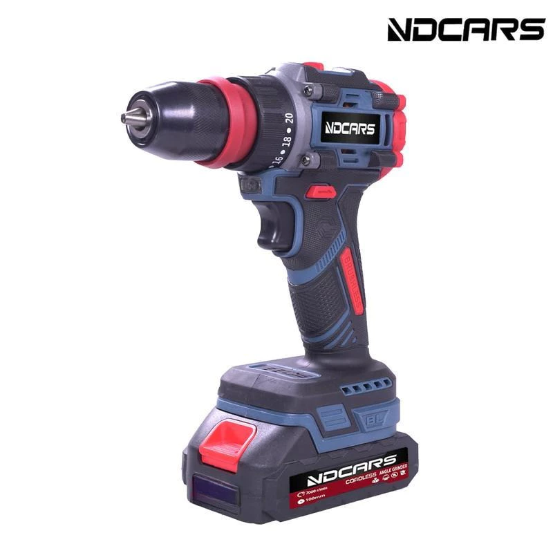 สว่าน ND CARS3in1 รุ่น สว่านไร้สาย 20V ขัน เจาะ กระแทก แถมอุปกรณ์ครบกล่อง