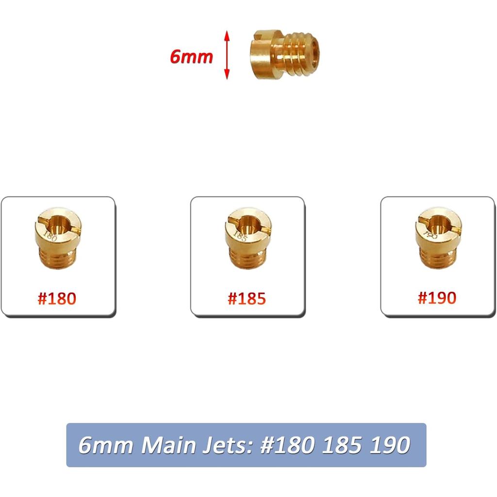 CV40 Main Jet - Slow/Pilot Jet - Gasket, for Harley Davidson Sportster XL883 XL1200 CV 40MM Carburet