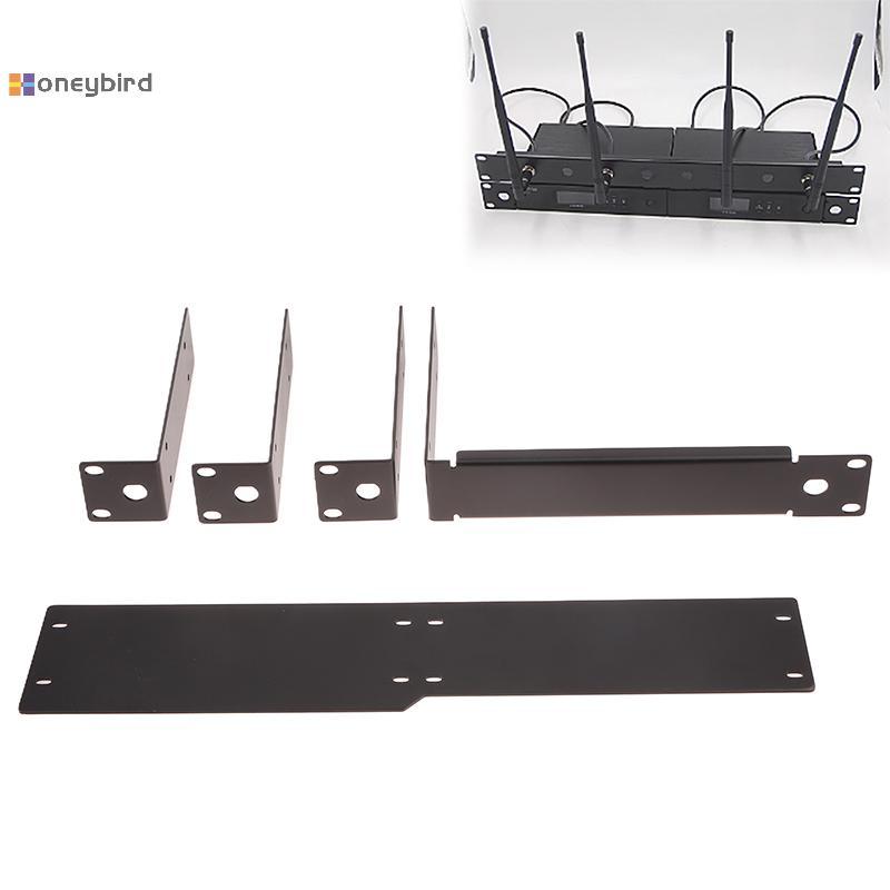 Honeybird Rackmount Rack กรอบโลหะสําหรับระบบไมโครโฟนไร้สายตัวรับสัญญาณไร้สายสําหรับ QLXD4 ULXD ULXD4
