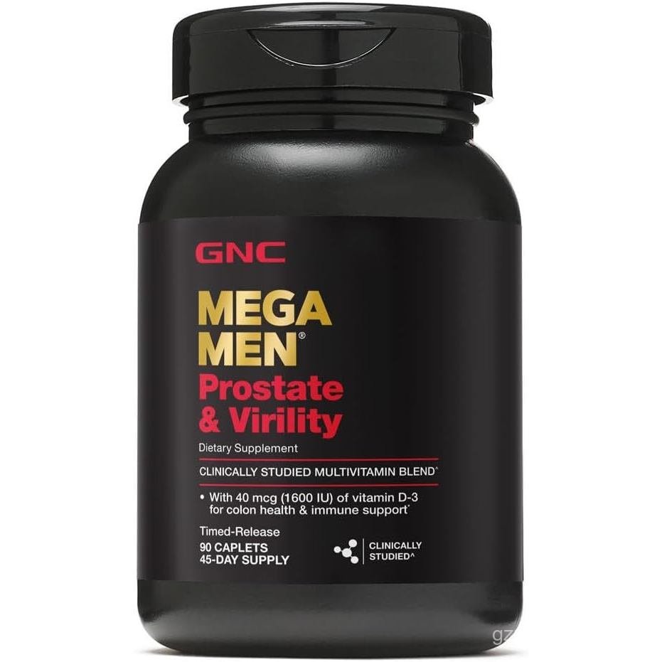 GNC Mega Men Prostate and Virility Multivitamin, รองรับสุขภาพทางเพศ Optimal และสุขภาพต่อมลูกหมาก, 90 Count