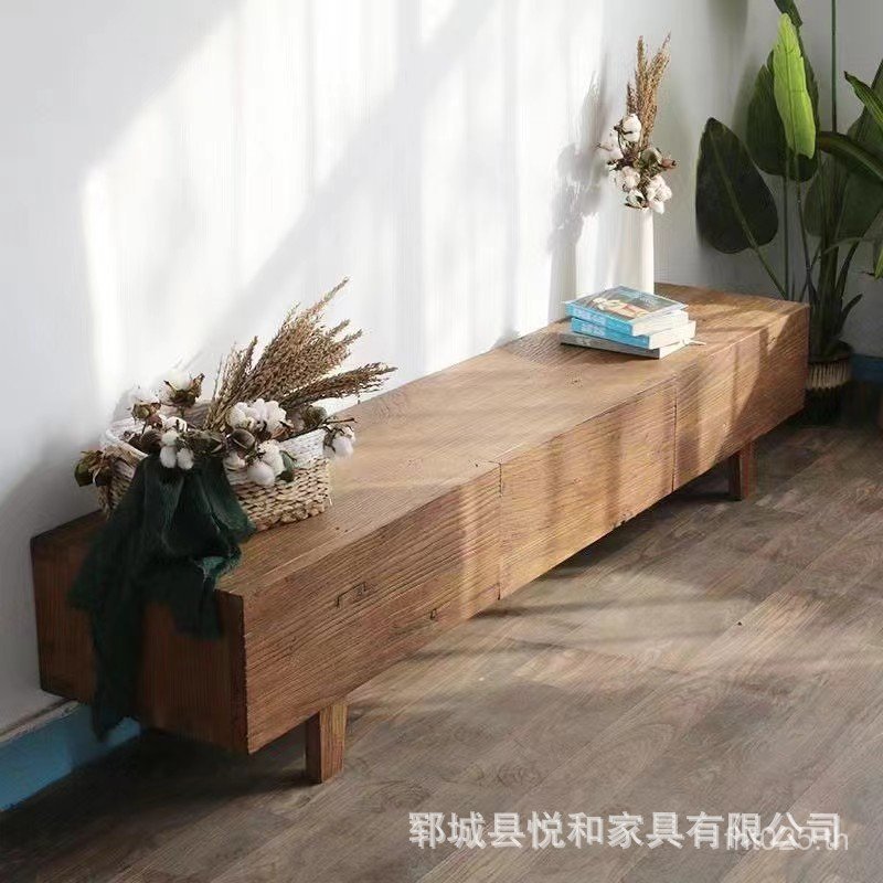 Locker Retro ทั้งแพ็คเก่า Elm Locker ห้องนั่งเล่นเฟอร์นิเจอร์ Log ลิ้นชัก Log จีนตู้ทีวีไม้เนื้อแข็ง