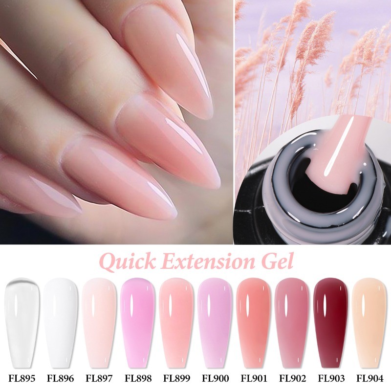 FOUR LILY10colors เจลยาทาเล็บ Quick Extension Gel Poly Extension Gel Uv/led Gel Long-lasting Soak-off 10ml
