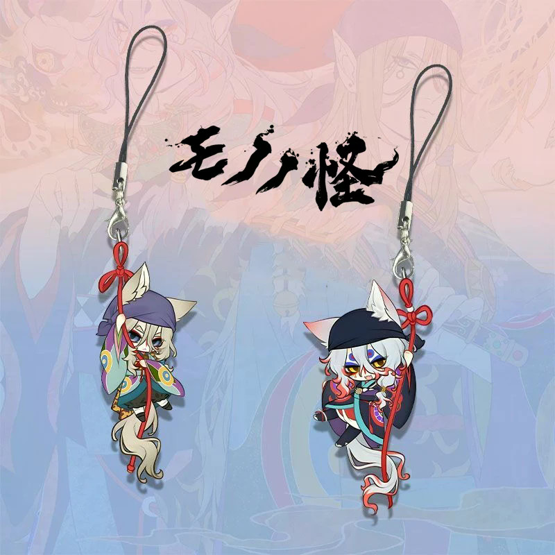 อะนิเมะ Mononoke คอสเพลย์พวงกุญแจ Kawaii อะคริลิคโทรศัพท์ 2 ชิ้น/เซ็ต Key CHAIN กระเป๋าเครื่องประดับตกแต่ง Prop