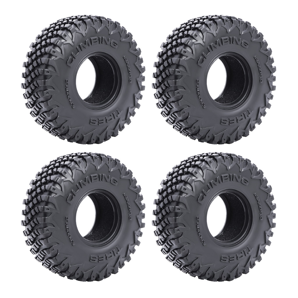 1.0 นิ้วยางนุ่มล้อยาง 63x23 มม.สําหรับ 1/18 TRX4M Bronco 1/24 Axial SCX24 Gladiator Deadbolt Fcx24 RC Crawler อัพเกรด Part