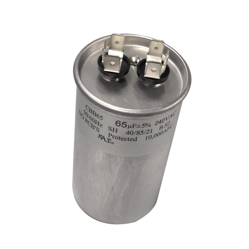 CBB65 240VAC 65uF Run Capacitor 65MFD 65 uF MFD 240V AC SH B.S2 50x91mm 40/85/21 UL รายชื่อ