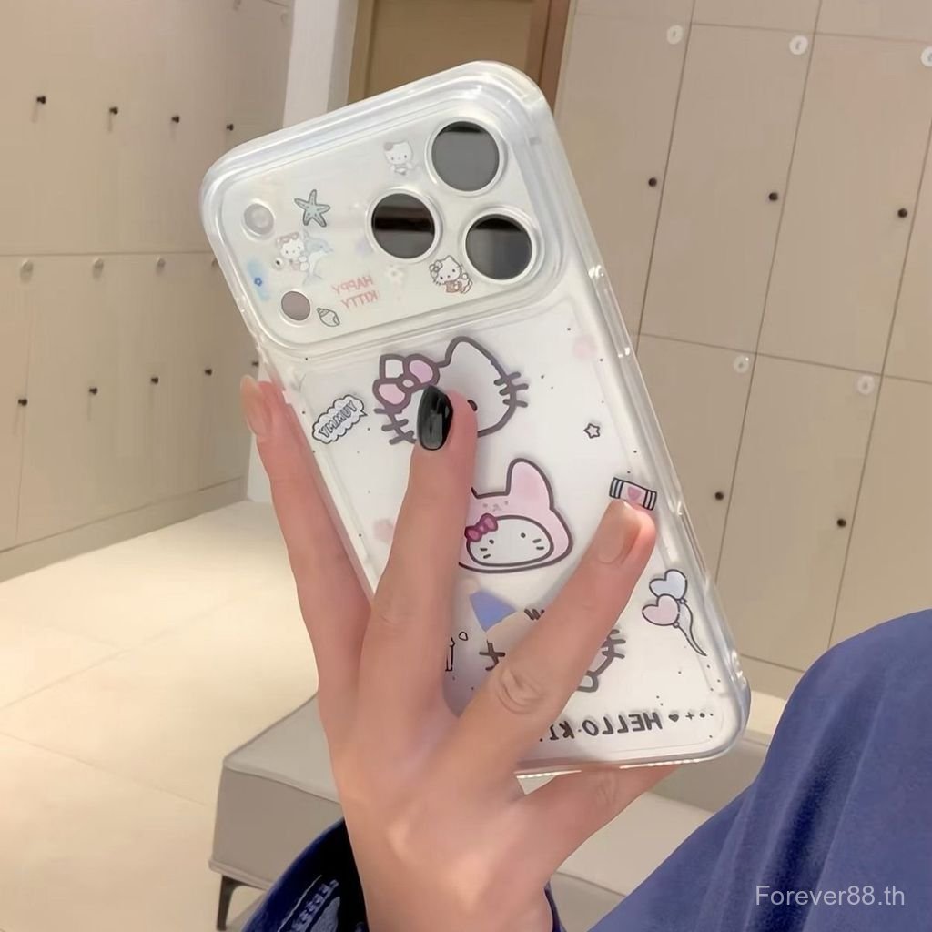 เคสโทรศัพท์เหมาะสําหรับiPhone 7 8 X XS XR XSMAX 11 12 13 14 15 16 17 Pro max Plus Airการ์ตูนHello Ki