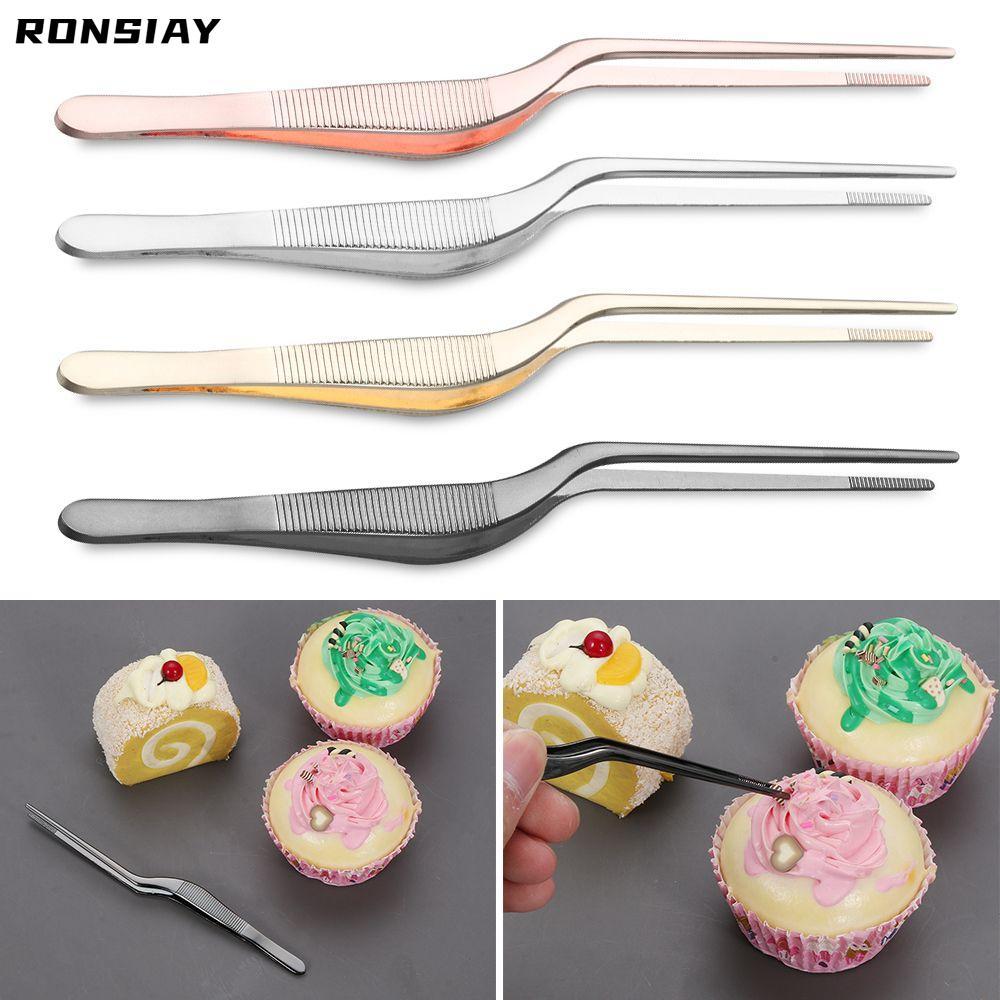 RONSIAY อาหาร Tweezer การนําเสนอการให้บริการร้อนชุบคลิปบาร์บีคิว