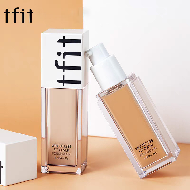 Tfit Liquid Foundation คอนซีลเลอร์ติดทนนานไม่มีแต่งหน้า bb ครีมควบคุมน้ํามันผสมแห้งผิวมันหญิง tifit 