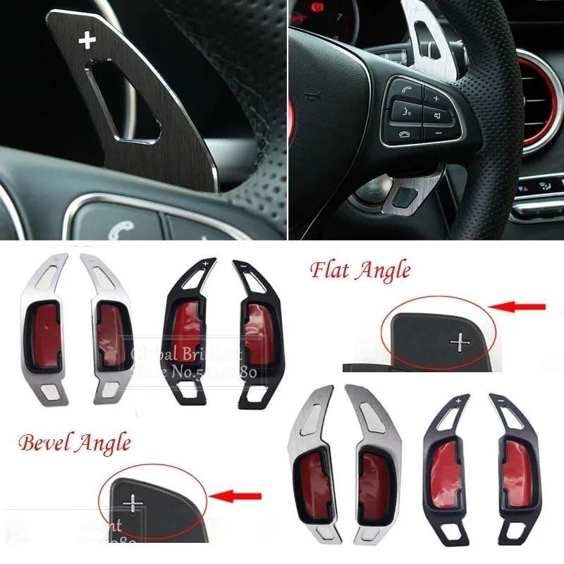2pcs พวงมาลัยรถ Paddle Extension Shift สติกเกอร์ตกแต่ง Fit สําหรับ Mercedes Benz ABCESE ML GL CLA GL