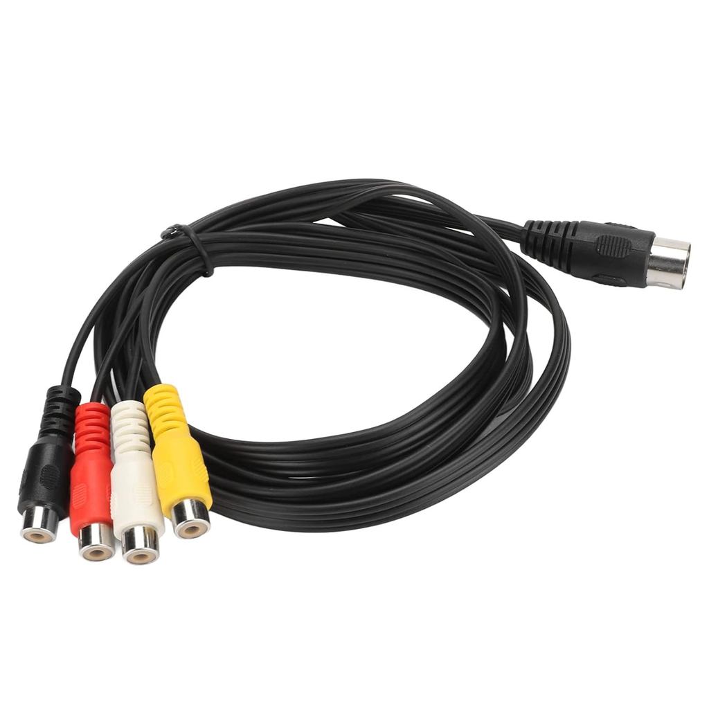 VBESTLIFE 5 Pin Male Din to 4 Female Cable, 1.5 M/4.9Ft 5 Pin Male Din Plug to 4 Phono Female Plugs 
