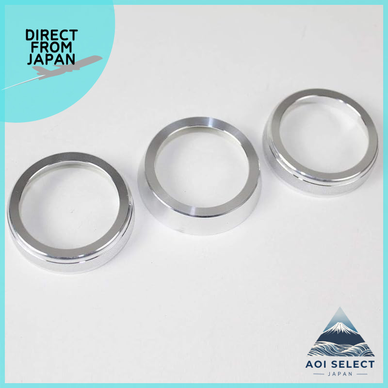 [CARKLEID] Jimny JB64W Jimny Sierra JB74W Parts Interior Dress-Up Air Conditioner Dial Cover Exclusive for AT Air Conditioner Vehicles Air Conditioner Ring [Silver]