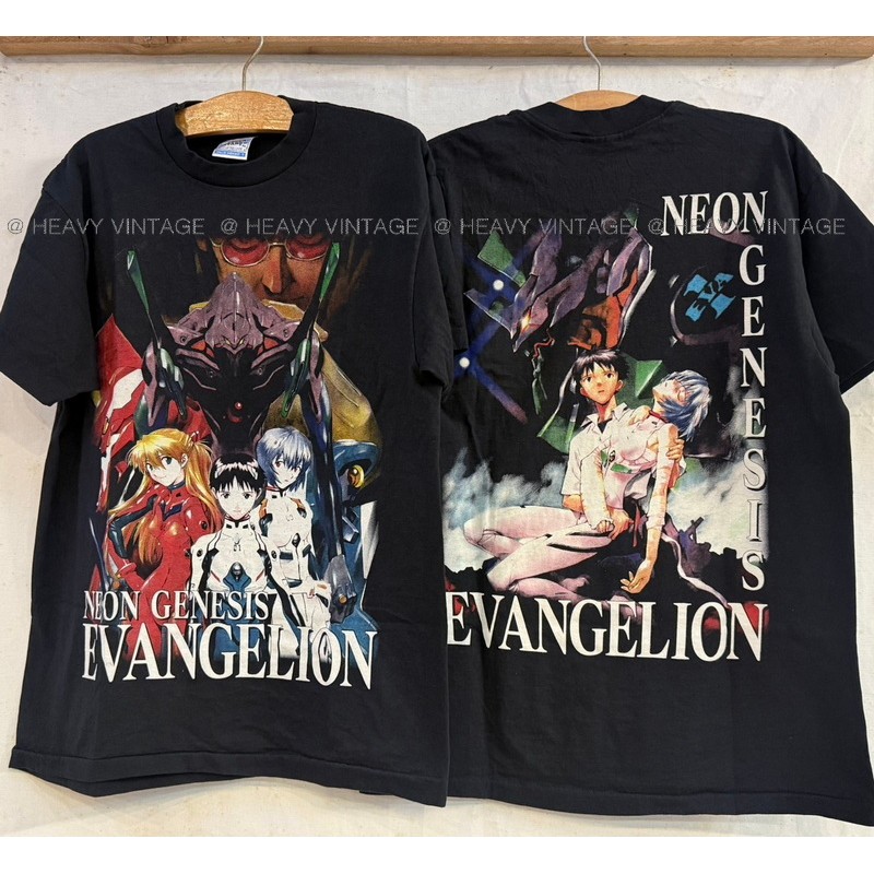 EVANGELION NEON GENESIS เสื้อการ์ตูนตำนาน เสื้อวินเทจ heavy vintage shirt