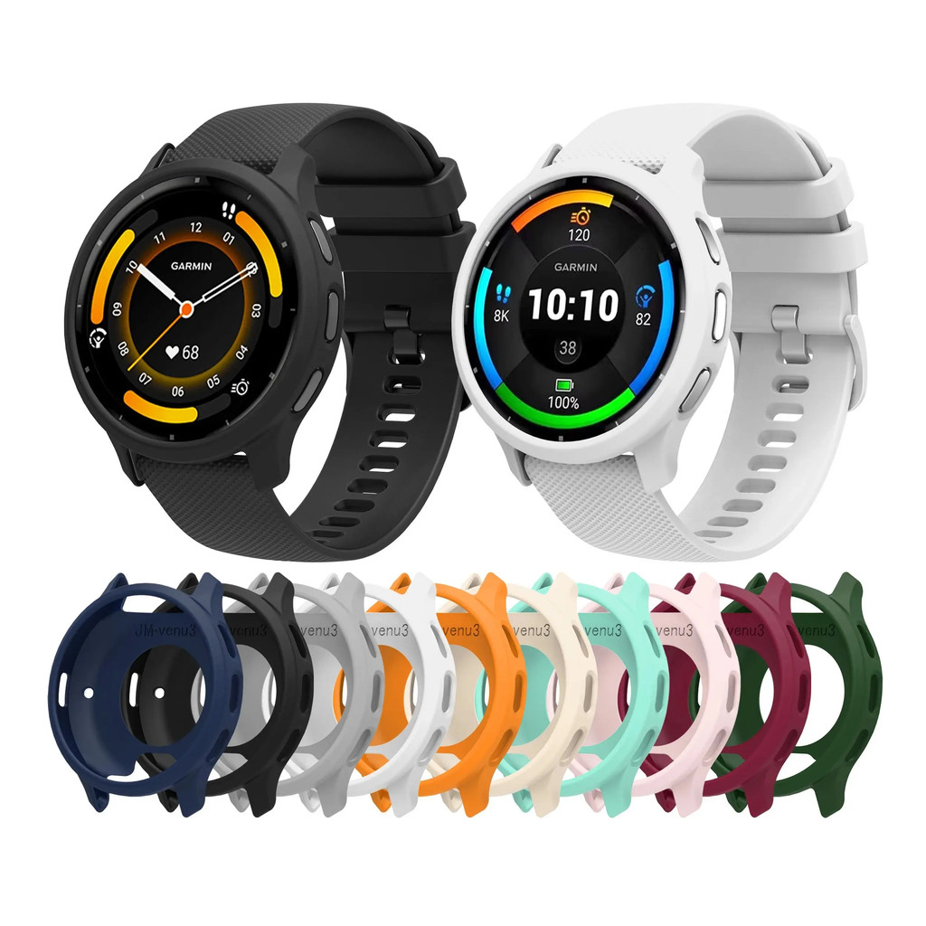 ซิลิโคนป้องกันกรณีสําหรับ Garmin Venu 3 SmartWatch เปลี่ยนอุปกรณ์เสริมกรอบกรณีหน้าจอเกราะป้องกัน