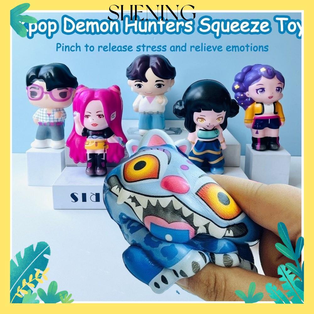 SHENING Kpop Demon Hunters บีบของเล่น, Rumi Mira Zoey Derpys นุ่มอะนิเมะ Anti-Stress Squishy ของเล่น