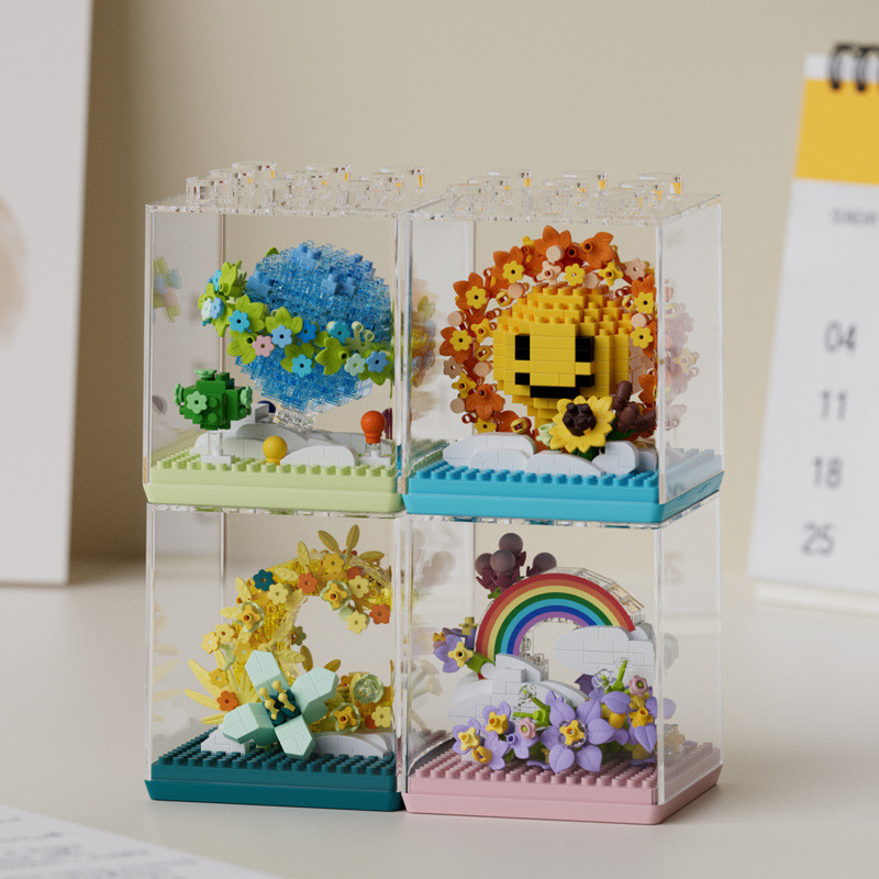 เข้ากันได้กับเลโก้ ผู้มีอิทธิพล ฝันกล่องดอกไม้อาคารบล็อกดอกไม้อมตะช่ออะคริลิปกสาวของเล่นเครื่องประดับ11231123 - รูปที่ 2