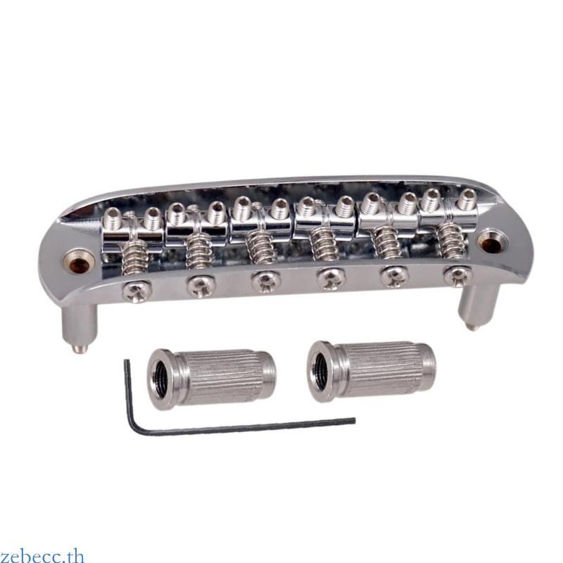 Zebecc ปรับเกลียวอานกีตาร์สะพาน String Spacing 10 8 มม.6 String กีตาร์สะพานสําหรับกีตาร์ไฟฟ้า Access