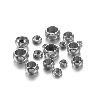120ชิ้น1.5-4mm เม็ดบีบ ลูกปัดล็อกเอ็น สแตนเลสสตีล ลูกปัดEnd Beads spacer beads สต๊อปเปอร์ ตัวหยุดโลหะ DIY สร้อยข้อมือ