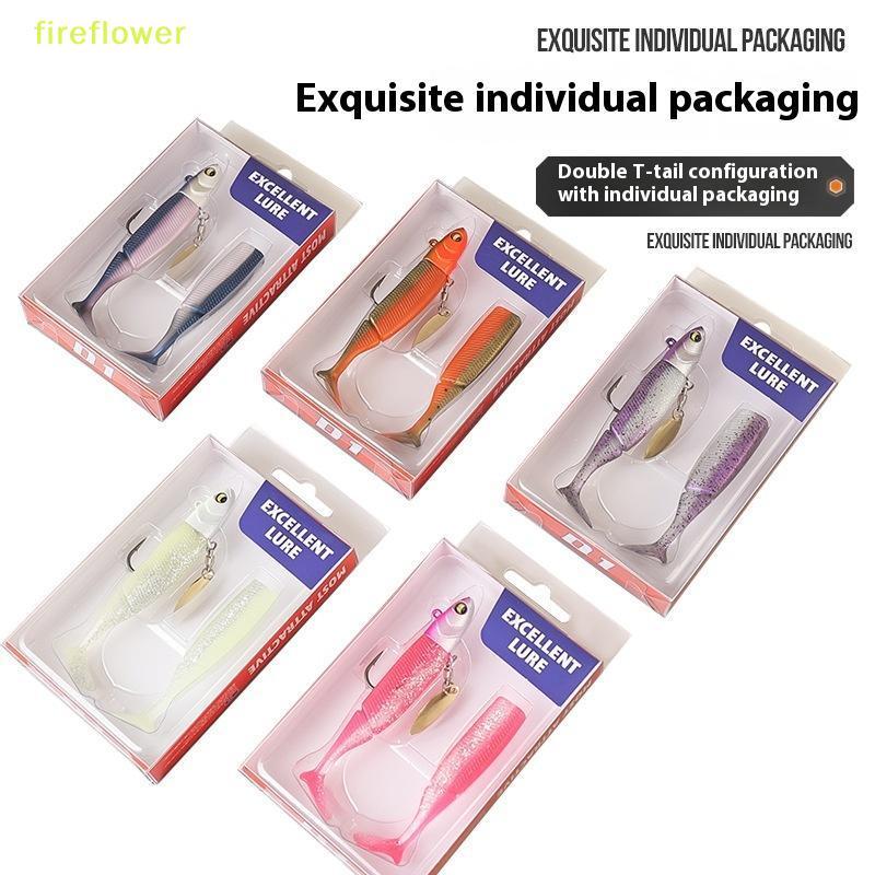 [fireflowerM] Glow-In-The-Dark T-Tail Lead Set 9.5cm 20g Single Hook Glitter Bionic Bait เหยื่อตกปลา