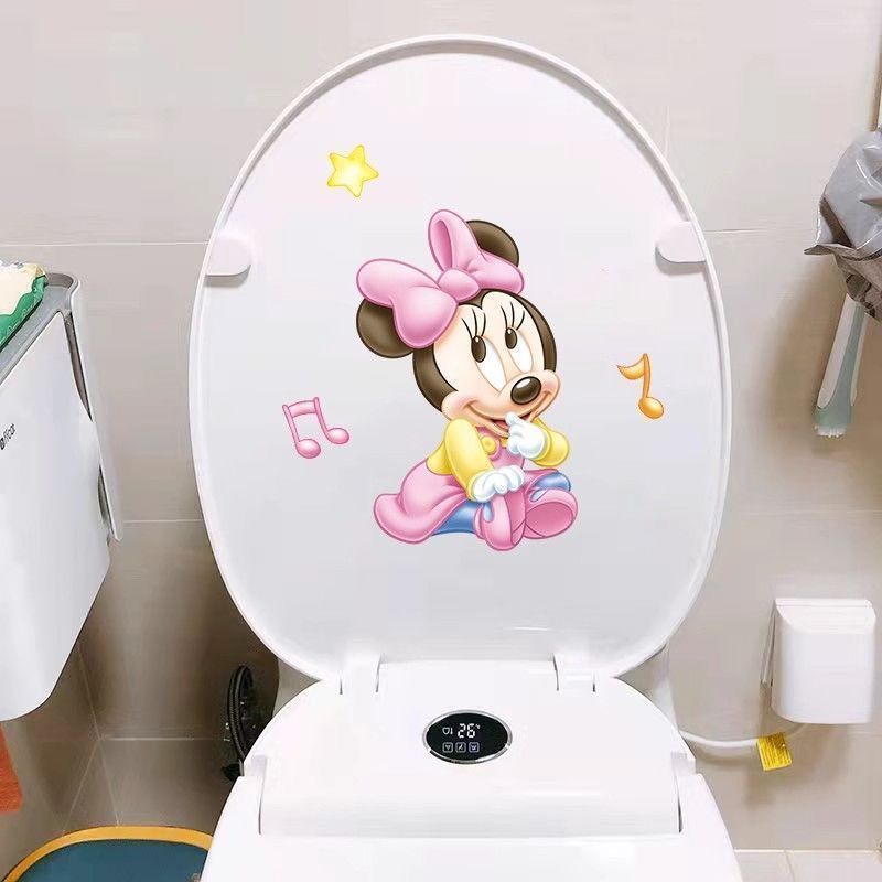สติ๊กเกอร์ติดห้องน้ําการ์ตูนใหม่สติกเกอร์ห้องน้ํากันน้ําสําหรับห้องน้ําสติกเกอร์สร้างสรรค์และส่วนบุคคลสติกเกอร์ตกแต่งฝาชักโครกตลก ราคา ถูกที่สุด ดีลบีเคเค แกลเลอรีภาพที่ 5