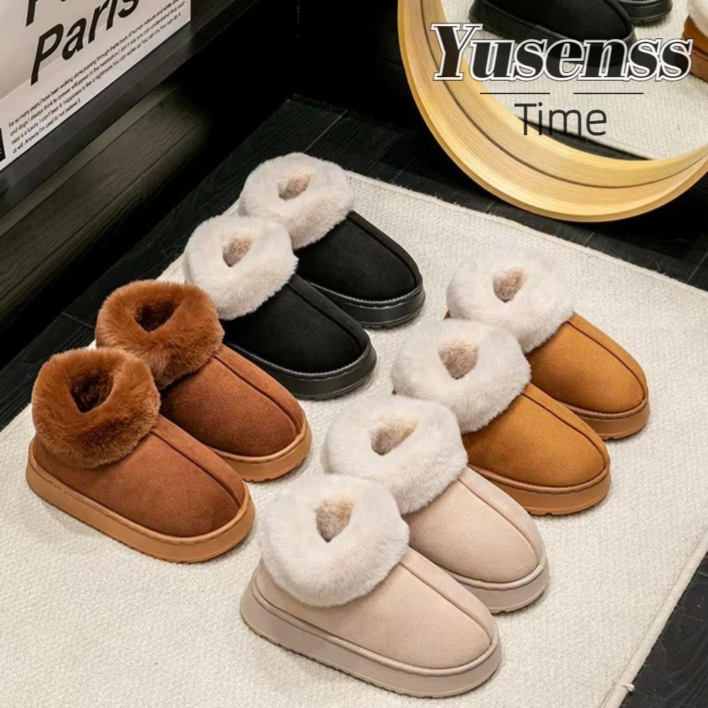 รองเท้าลุยหิมะ ยูเซ็น แบบนุ่มสบาย มีแผ่นรองพื้นหนากันหนาว อุ่นและสวมใส่ง่ายในฤดูหนาว