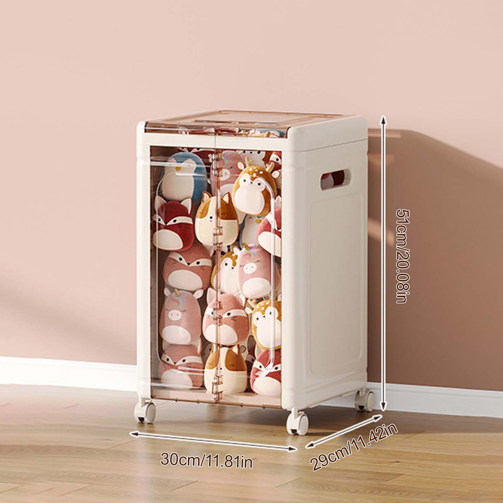 SPING กล่องเก็บของเล่นเด็กแบบพับได้ ดีไซน์ฝาพับพร้อมล้อ  กล่องเก็บเสื้อผ้าความจุขนาดใหญ่ - รูปที่ 6
