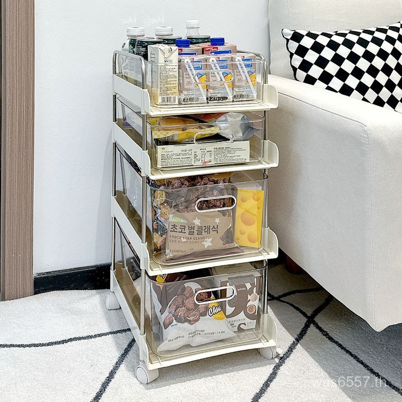 เครื่องสําอางชั้นยืนขนมรถเข็นชั้นเก็บมือถือjhครัวเรือนหลายชั้นลิ้นชักภายใต้ลูกรอกตารางB0R9