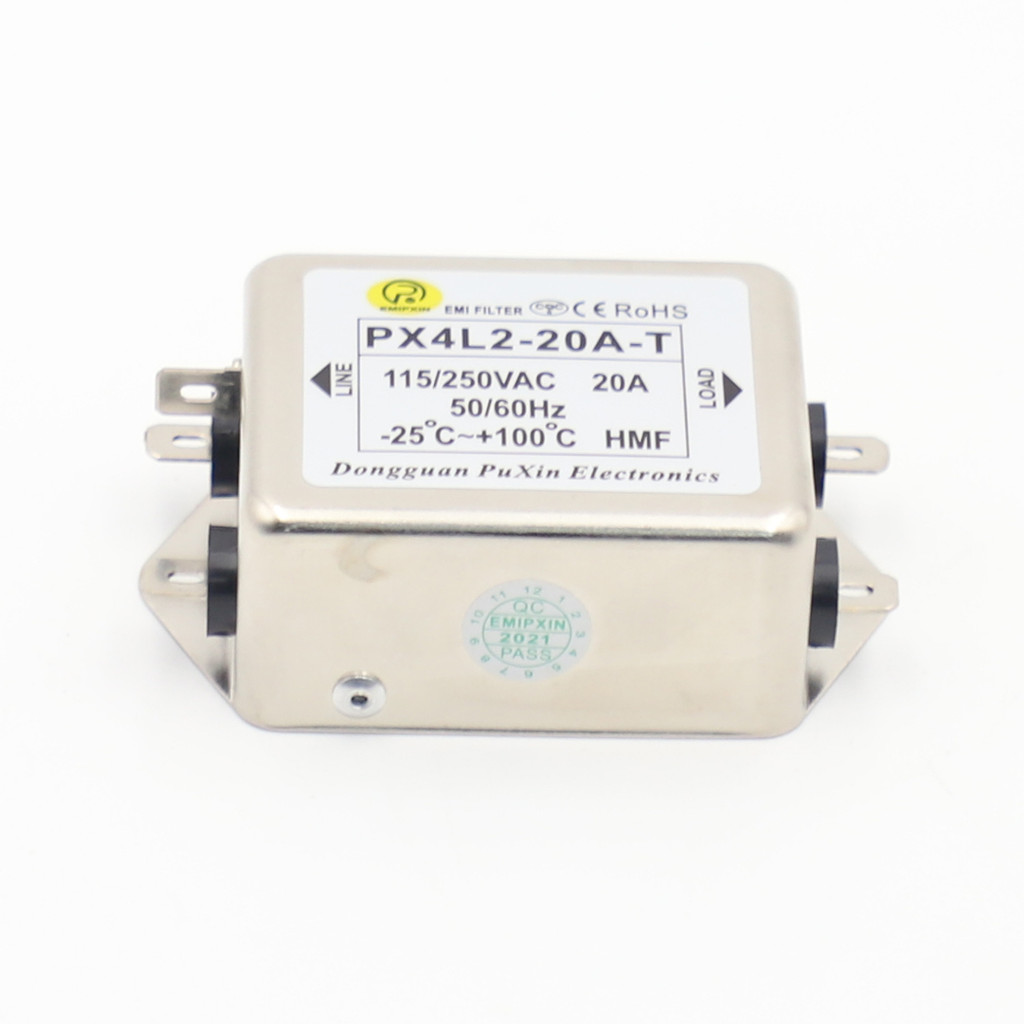 Puxin PX4L2-20A-T Power Filter โรงงานขายตรงป้องกันการรบกวน Double-Stage Filter Component EMI Filter