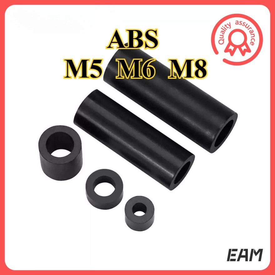 คอลัมน์ไนลอน ABS ฉนวนท่อไนลอนรอบกลวงแยกคอลัมน์พลาสติกกระบอกปลอกสนับสนุนคอลัมน์ M5/M6/M8EAM-FC