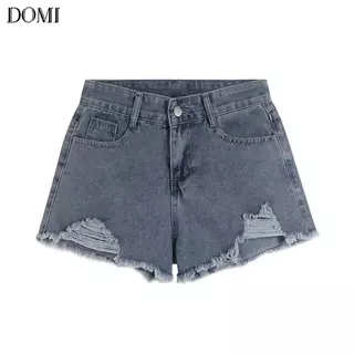DOMI - ส่งไวจากไทย S~2XL กางเกงยีนขาสั้น เอวสูง สไตล์เกาหลี Clothing Jean Women ยีนส์ Women ยีนส์ เสื้อผ้า Lady ผู้หญิง