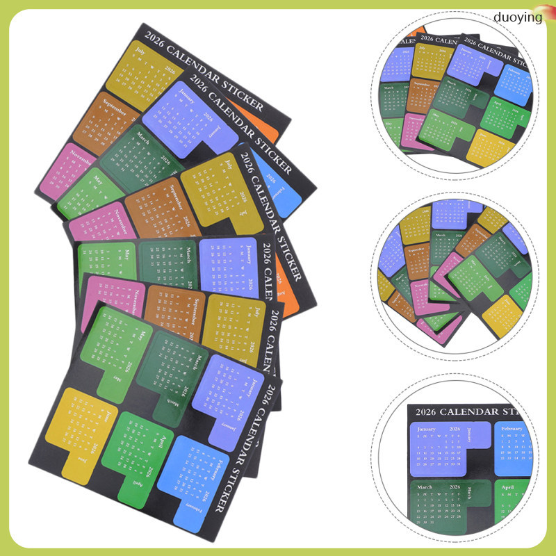 20 ชิ้นปฏิทินกาว Sticky Tabs Planner วันที่สติกเกอร์ Notepad รายเดือน Decals duoying