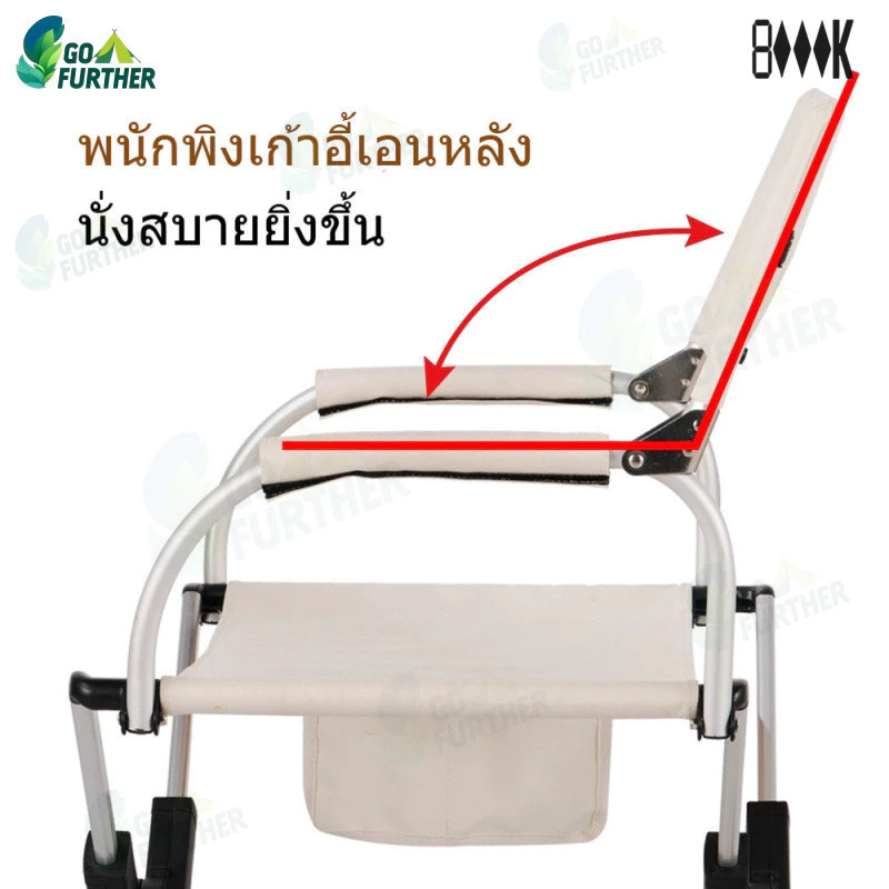 เก้าอี้แคมป์ปิ้ง 8000K แบบพับได้ รับน้ำหนัก 120 กก. thumbnail 9