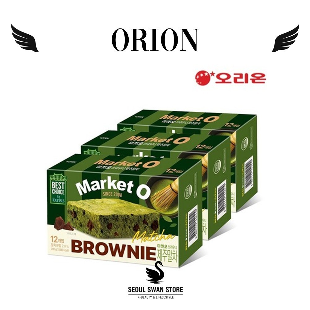 Market O Brownie Jeju Matcha 12 ชิ้น, 240g, 3 ชิ้น