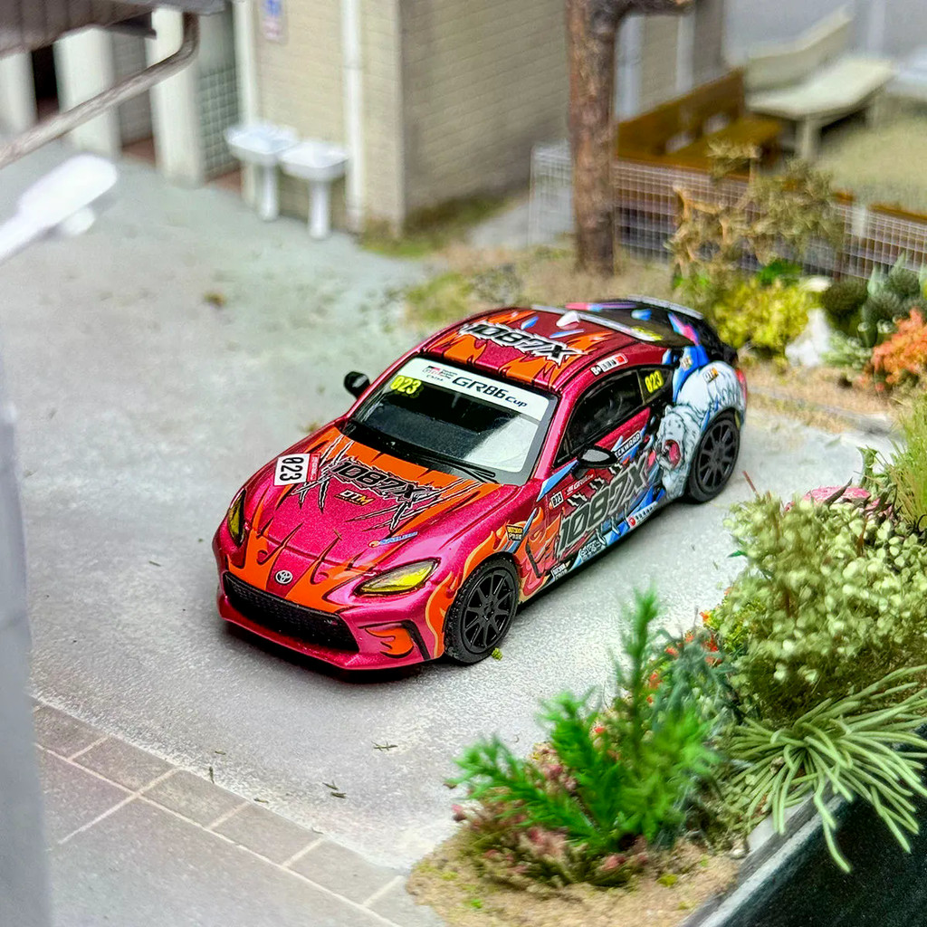 POPRACE 1/64 Toyota GR86 1087X โลหะผสมรถDiecastรุ่นของเล่นของขวัญวันเกิด
