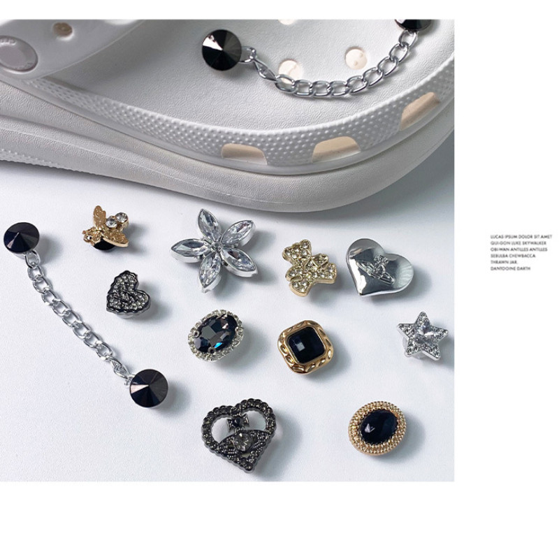 จี้ตกแต่งรองเท้าแฟชั่นหรูหรา | ของแต่งรองเท้าโคลก ดีไซน์พรีเมียม วิบวับสวยงาม - รูปที่ 7