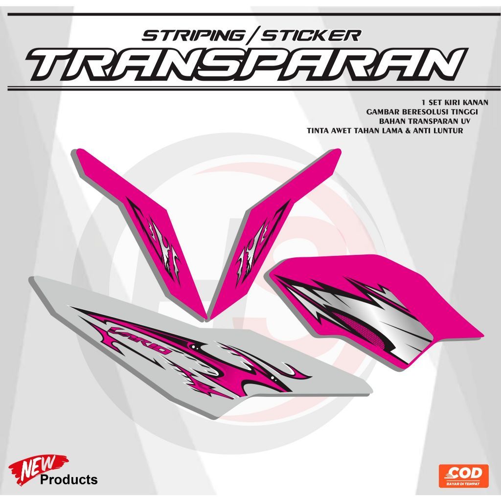 สติ๊กเกอร์แถบสะท้อนแสงสําหรับ HONDA VARIO 160 MOTORCYCLE, VIETAM STYLE H2 VARIATION MOTIF