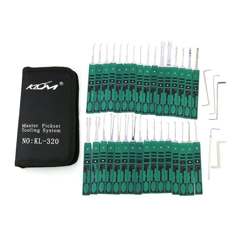 KLOM 32 ชิ้น Lock Pick Tool Superior Pick Set เครื่องมือช่างกุญแจ