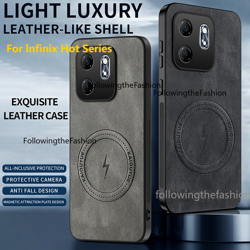 Lightning รูปแบบหนัง Matte Texture เคสโทรศัพท์สําหรับ lnfinix Hot 50i lnfinix Hot 60 50 40i Pro Pro 