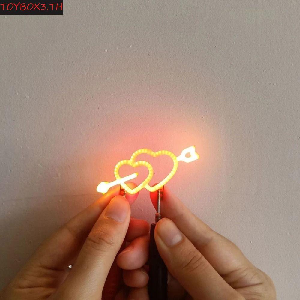TOYBOX LED Edison Filament, 3V Micro Diode Light Filament, ตกแต่งบ้าน Retro การ์ตูนยืดหยุ่นหลอดไฟ Fi