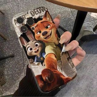 เคสไอโฟน11 ซูมสองครั้งตลกกระต่ายกระต่ายอ่อนนุ่ม สำหรับ iPhone 13 16 17 11 15 14 12 Pro Max 15 7 8 16 14 Plus XR X XS Max