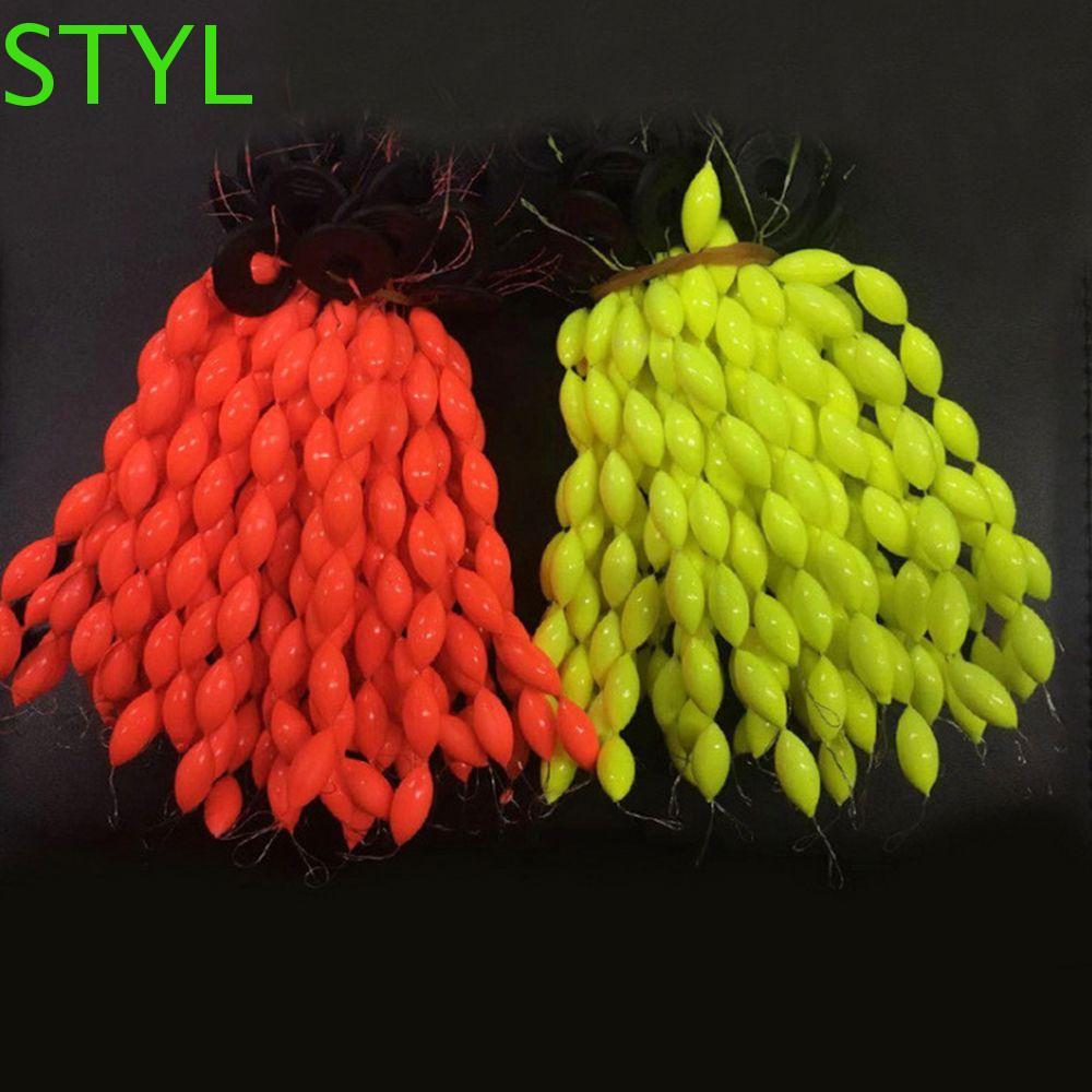 STYL String ประเภทตกปลาลอยอุปกรณ์ตกปลา 30 ชิ้น/5 แพ็คลอยถั่วรูปไข่ตกปลาลอยรูปไข่ Stopper 6 In 1 สายต