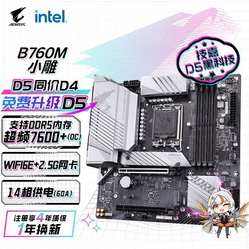 เหมาะสําหรับเมนบอร์ด Intel Gigabyte B760M AORUS ELITE AX รองรับ CPU รุ่น 12/13/14