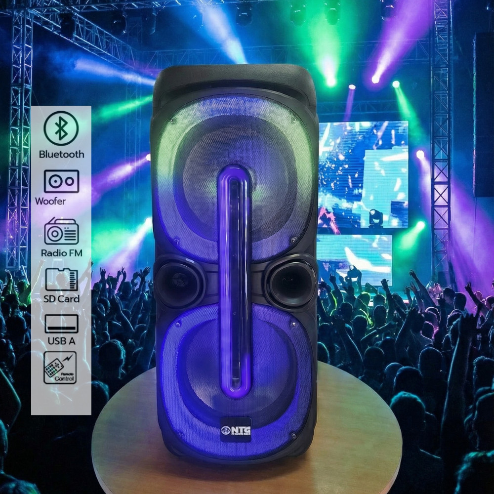 ลำโพง ขยายเสียง ขนาด 10นิ้ว2 21000วัตต์ pmpo BOOMBOX NTC รุ่น D2101 เเถมฟรี ไมค์ลอย ประกัน #ร้านมาร์