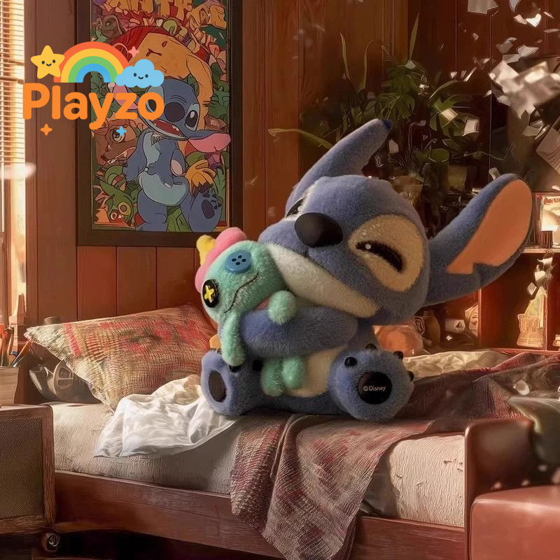 พร้อมสต็อก Stitch Furry Adventure Series Flocking อินเทรนด์เล่น Blind Bag Stitch Blind Box Figure---