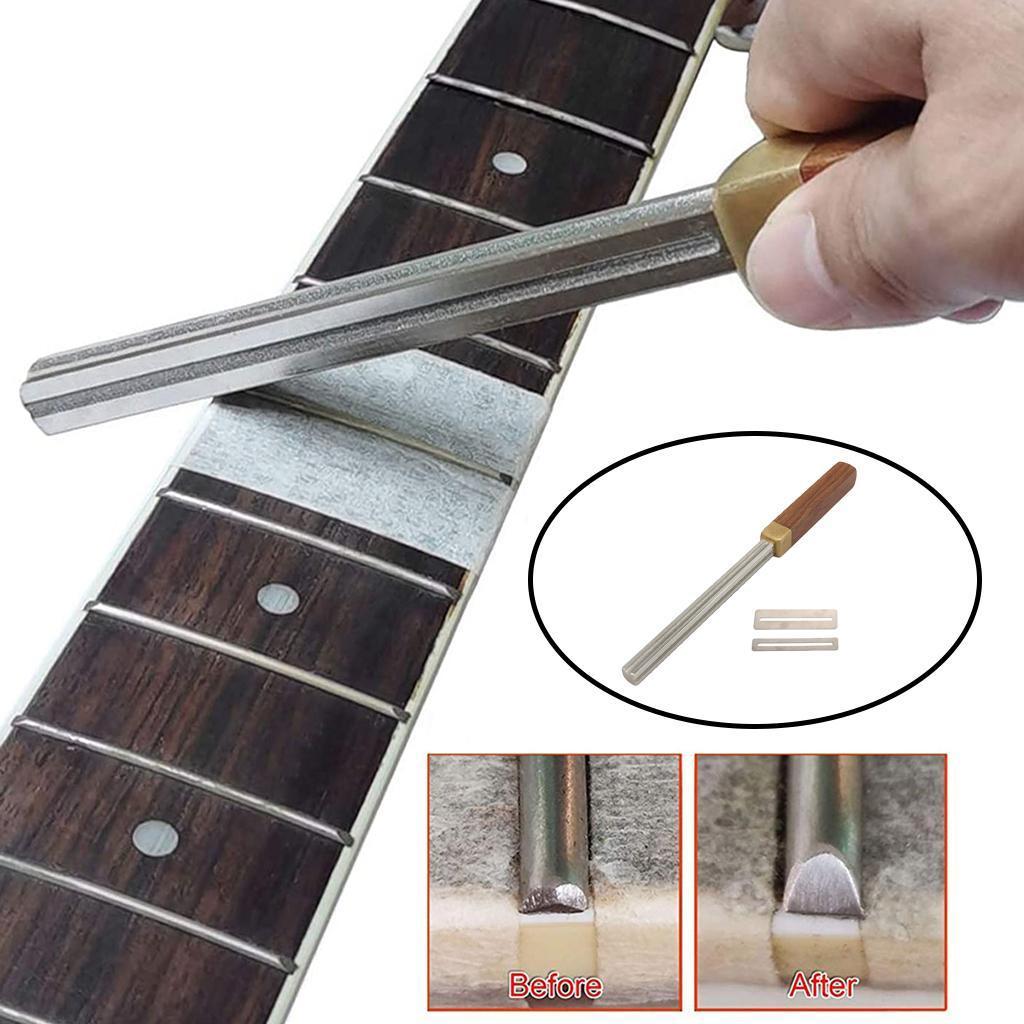 [svzfjuv] สี่เหลี่ยมผืนผ้ากีตาร์ Fret Dressing Crowning File Fingerboard Leveling Repair