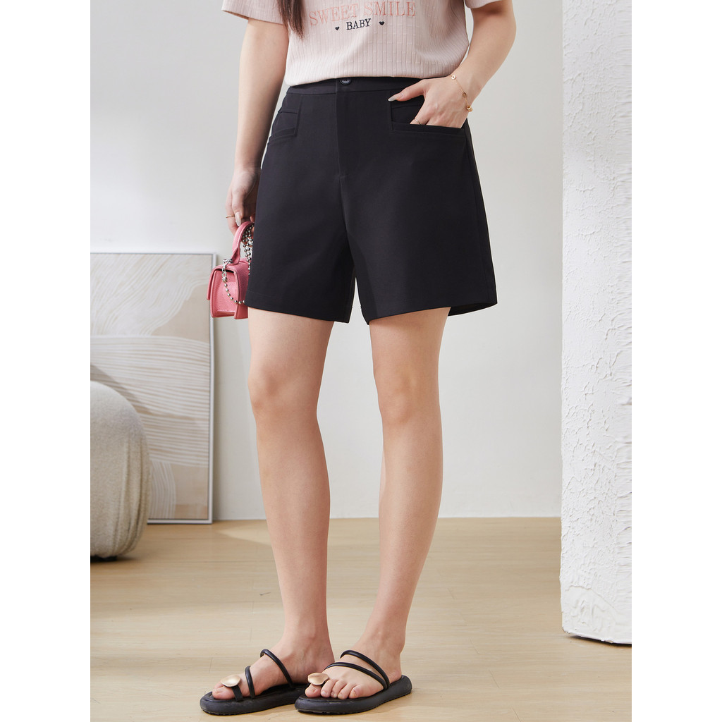 ชุดสูทกางเกงขาสั้นแบบ A-line ดีไซน์ขากว้าง สไตล์แฟชั่น EXK2891