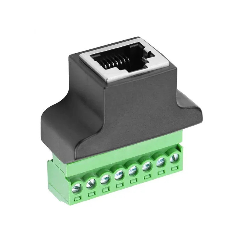 RJ45 ชายสกรู Terminal Adaptor RJ45 หญิง 8 Pin Connector RJ45 Splitter สําหรับกล้องวงจรปิด DVR กล้องว