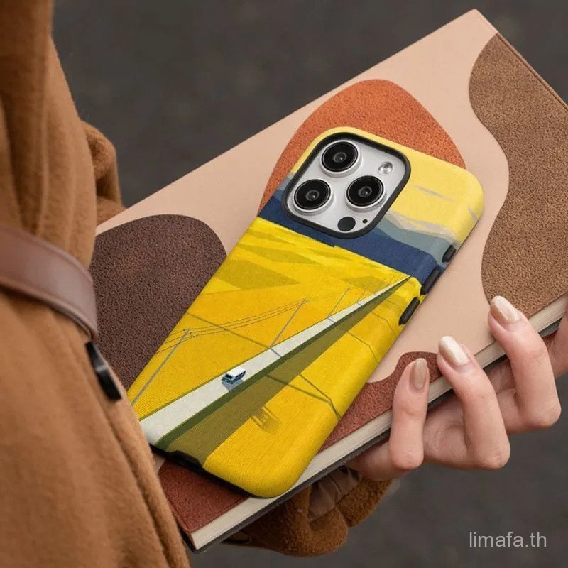 สองชั้นสองในหนึ่งเดียวโทรศัพท์มือถือฮาร์ดเชลล์สนามประเทศธรรมชาติที่สวยงามเหมาะสําหรับiPhone 14 15 16