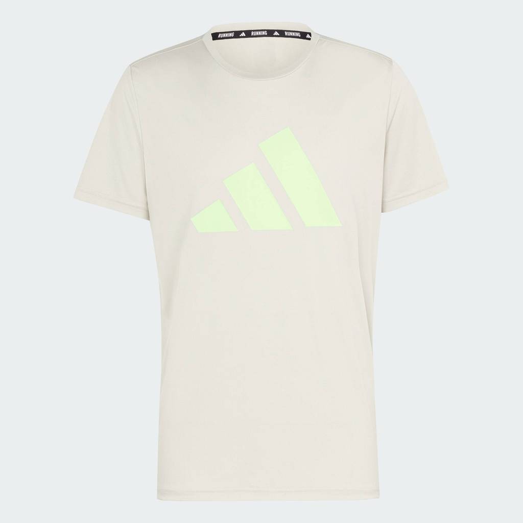 adidas วิ่ง เสื้อยืด Run It ผู้ชาย สีเบจ IN0079