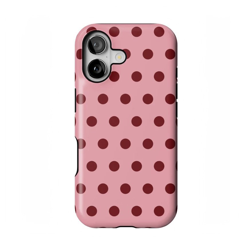 เคสโทรศัพท์เหมาะสําหรับiPhone Foundation Red Polka DotเหมาะสําหรับiPhone17pro/16 2 in 1 15/14/13prom